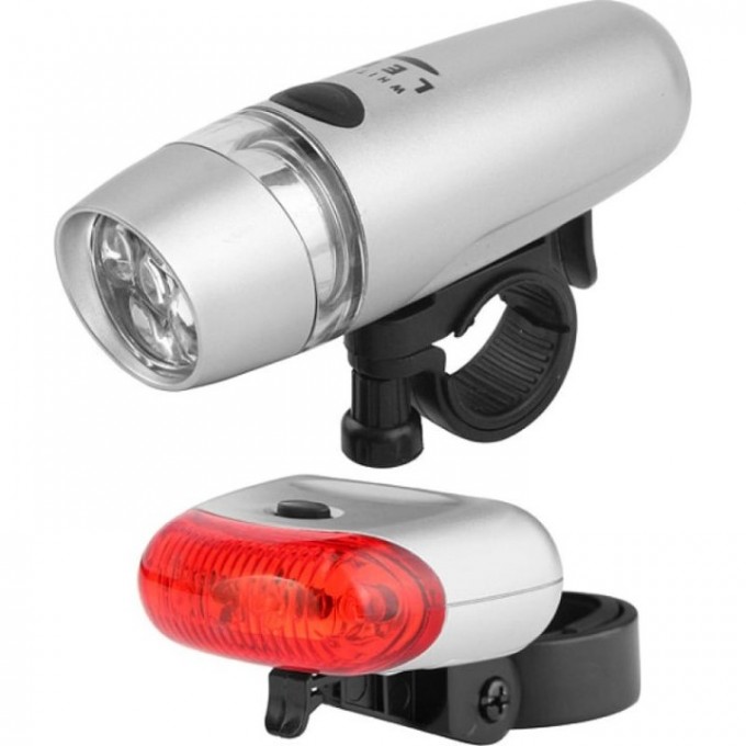 Фонари передний и задний JY-813A, серебристый 560045