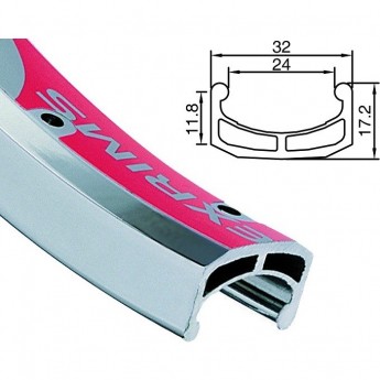 Обод 20" Supra B (Beta) Alexrims 36H двойной серебристый Обод 20" Supra B (Beta) Alexrims 36H двойной серебристый