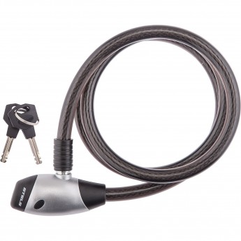 Трос-замок STELS 84812, 15х1500 мм, чёрный Трос-замок STELS 84812, 15х1500 мм, чёрный