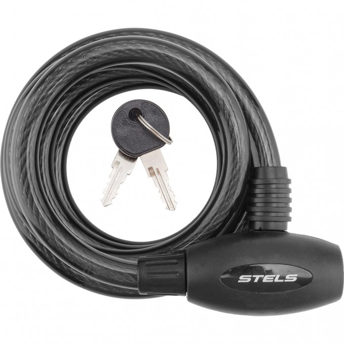 Трос-замок STELS 87306, 12х1800 мм, чёрный 540014