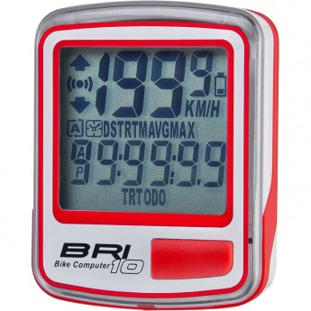 Велокомпьютер STELS BRI-10 бело-красный