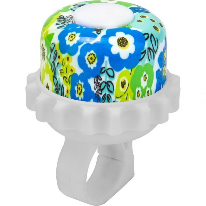 Звонок 23R-06 "Цветы" бело-голубой 210117